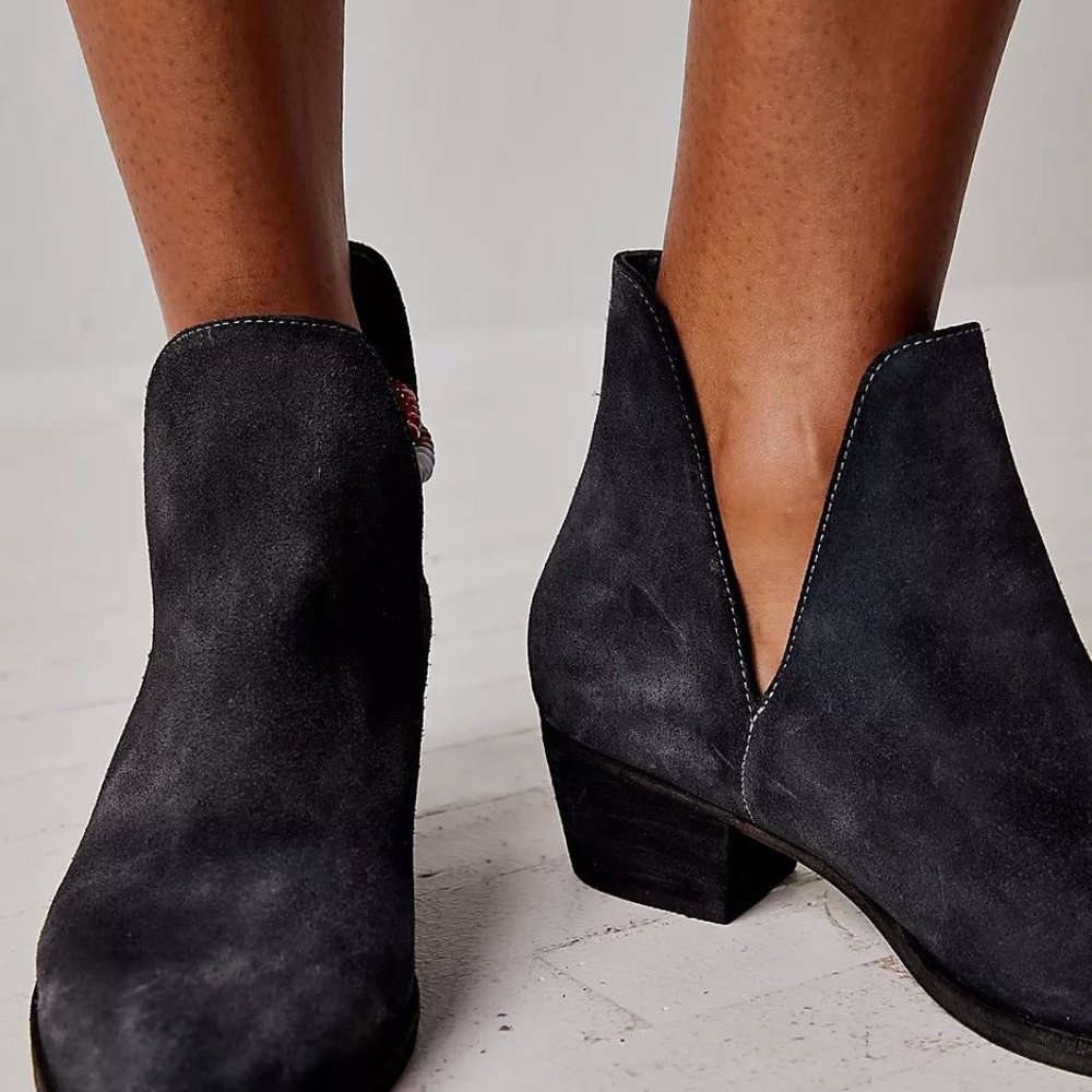Free People Midnight Blue Ankle Booties - Picture 3 of 8
